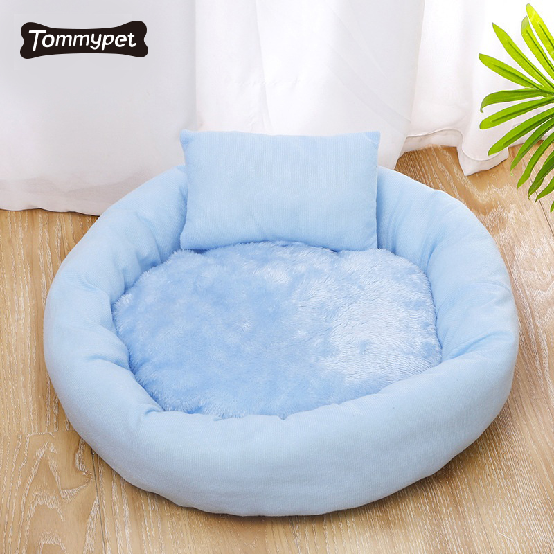 dropshipping Amazon Best Seller Comfortable Soft Warm Pet Dog Cat Bed with Pillow