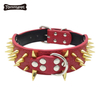 Wholesale PU punk fashion Custom Leather Rivet Durable Pet Dog Collar with Spiked for Large Dogs