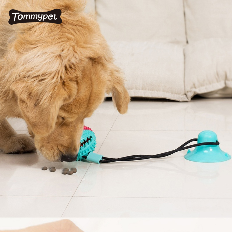 Amazon hot selling Interactive Dog Bite Chew Ball on Rope Dog Toy with