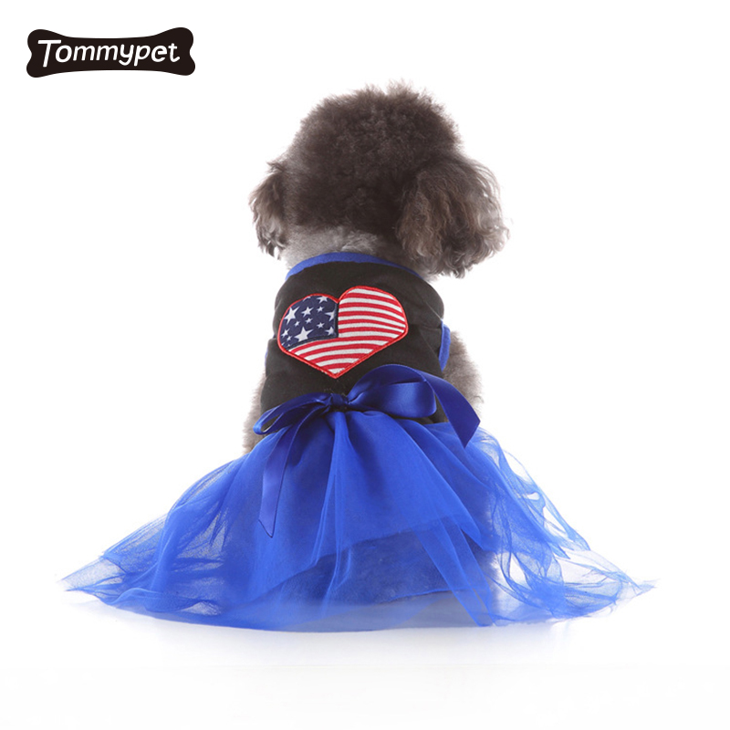 2021 Cute Dog Dress Luxury Clothes Wedding Red Summer Dog Dress For Dogs