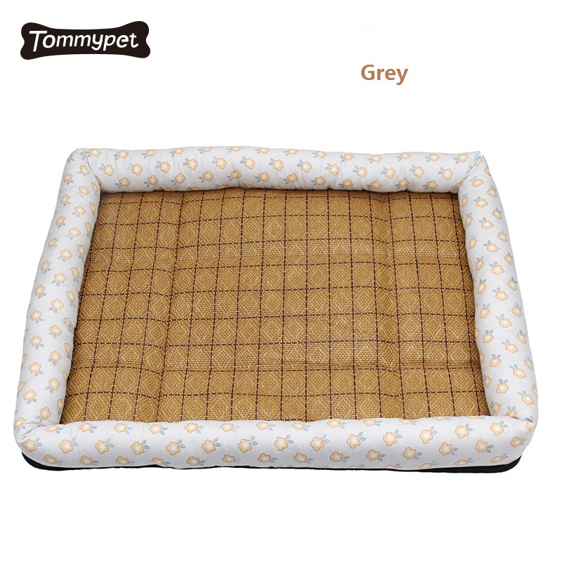 China Cute Modern Square Designer Canvas Cool Cheap Cama Pet Supplies Dog Bed For Summer