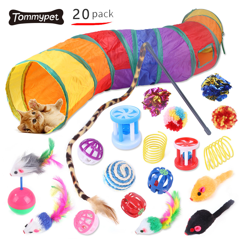 2021 Amazon Best Selling Feather mice Interactive Gift Pet Plush Cat Toy Set for Cat