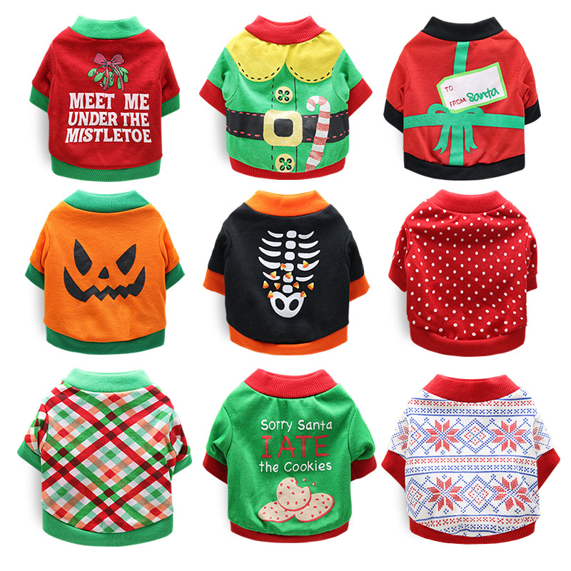 Autumn Custom Wholesale Designer Sweater Pet Apparel Accessories cheap dog xmas christmas clothes