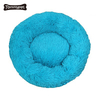 wholesale manufacturer soft luxury plush grey pet cushion round cat dog bed