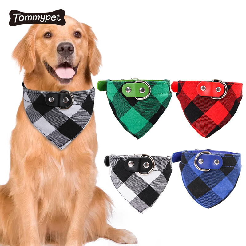 Wholesale Multiple Sizes Cotton Polyester Triangle Collar Bandana Dog Scarf Bandanas Bibs For Dogs Puppies
