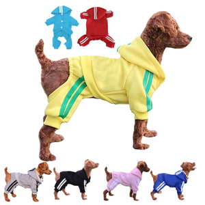 In Stock Sport Four Feet Waterproof Cotton Jean PE Coolmax Concise Ethnic Pet Hoodie Dog Clothes For Winter and Autumn