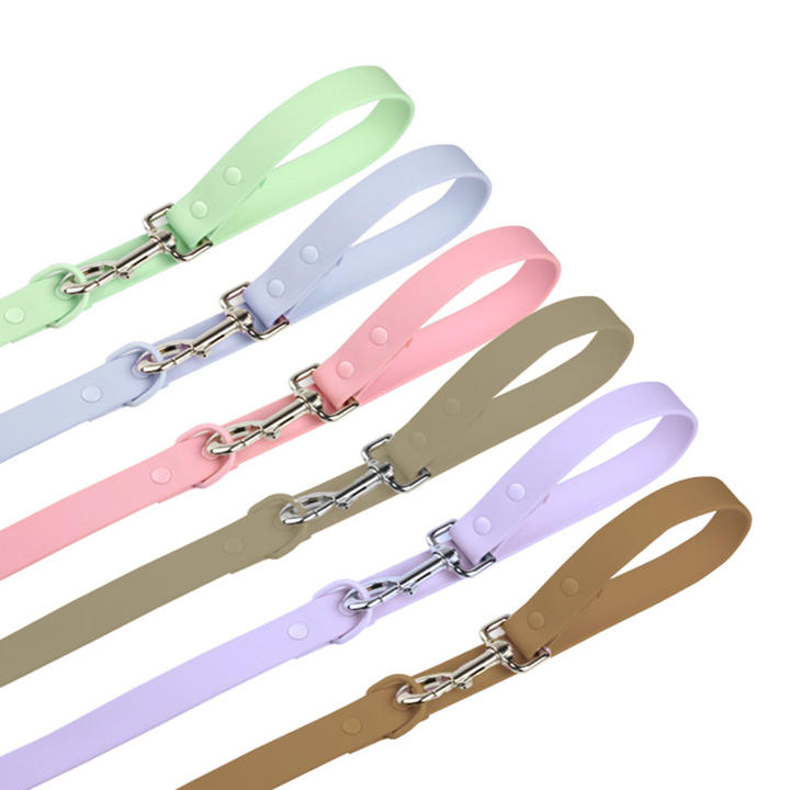 Wholesale Custom Logo PVC Dog Collar And Leash Harness Set, Soft PVC Hunting Dog Collar Waterproof Leash