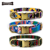 Cheap canvas Dog Pet Collar With Metal Buckle Bohemian Style Multiple Colors Dog Collar Quick Release Adjustable Pet Collar