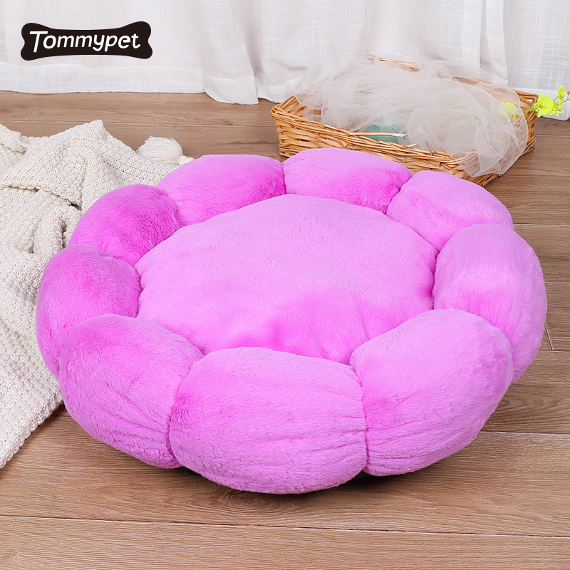 Amazon Best Seller Super Soft Cat Bed Warm Pet Bed PP Cotton Stuffed Plush Dog Bed