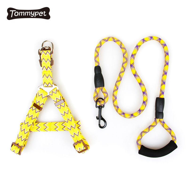 Manufacturer pet vest custom luxury rubber tag logo sublimation padded reversible dog cat collar leash harness set