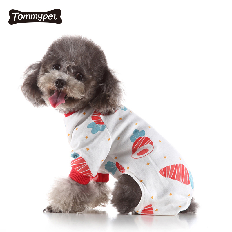 2021 Factory 100% cotton Fashion Cute Thin Summer Cotton Pet Dog Pajamas