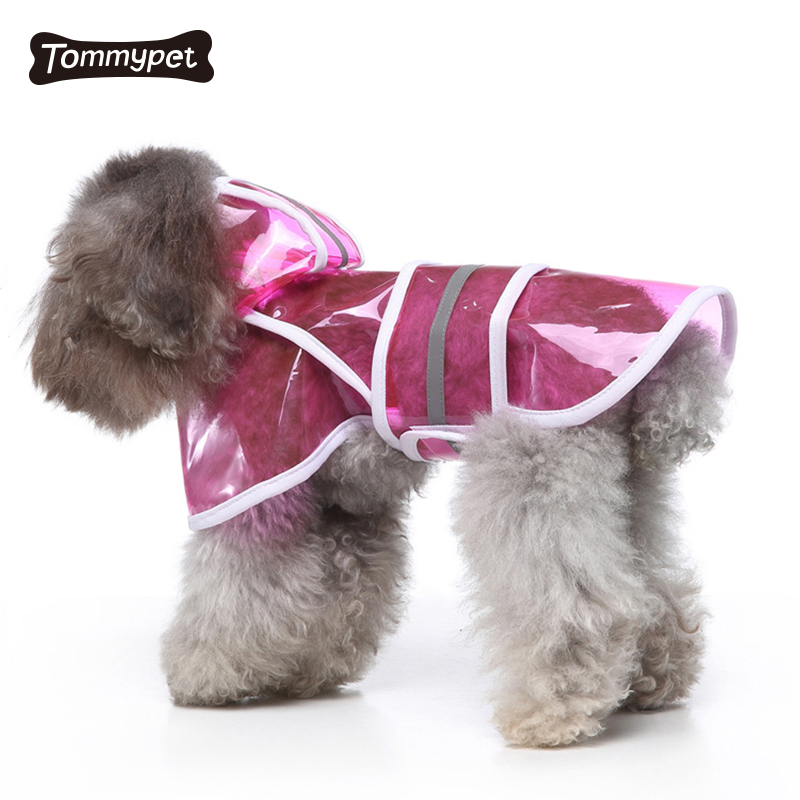 Small Dog Rain coat Dog Clothes Waterproof PU Pet Dog Rain Coat Poncho Rainwear Raincoat Reflective Coat