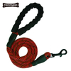 Mountain Climbing Durable Braided Nylon Reflective Round Rope Dog Pet Leash Soft Handle Pet Outdoor Sports with poop bag holder