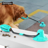 Amazon hot selling Interactive Dog Bite Chew Ball on Rope Dog Toy with Suction Cup Dog Rope Toy pet