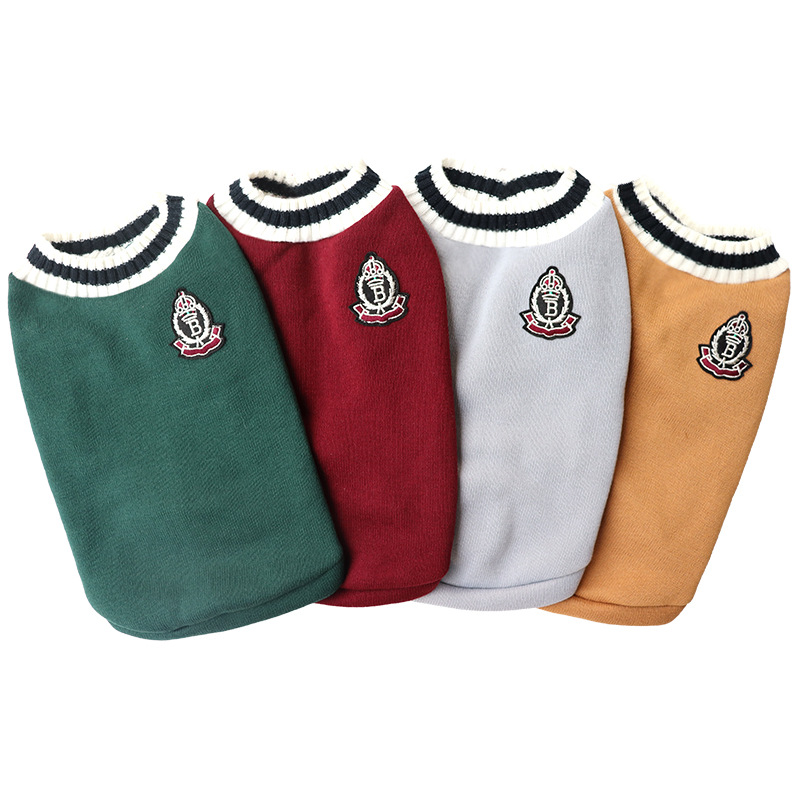 Teddy Cat Fleece Warm Sports Winter Luxury Classic Cashmere Knitted Cotton Pet Blank Dog Sweater Clothes For Small Dog
