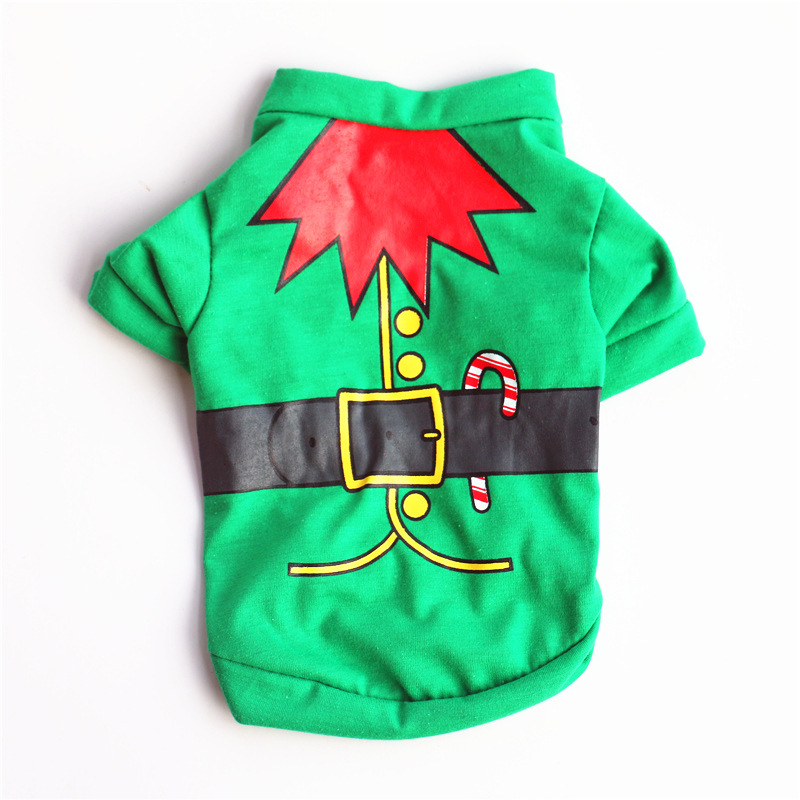 Wholesale Plain Pet Summer roupas para o pet Cat Dog T Shirt Christmas Santa Claus Dog Clothes