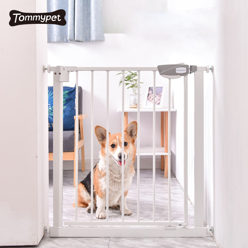 2021 OEM Custom Extra Wide 2-in-1 Stairway and Hallway plastic Pet Gate Dog Fence For house