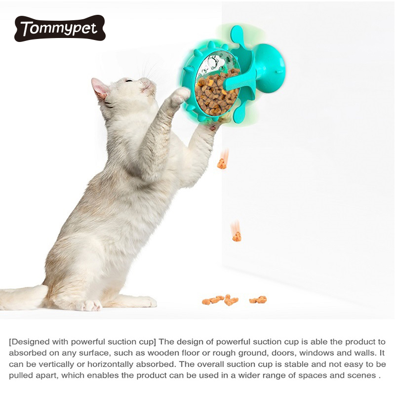Turntable Interactive Slow Feeder Food Leakage Trainer Funny Cat Toys