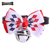 New arrive pure colors cute design safe cat collar bow tie matched with bells small dogs collar cat neck breakaway collars