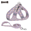 Adjustable Soft Accessories Sublimation Custom Personalized Reversible Plaid Comfortable Dog Chest Harness Vest and Leash set